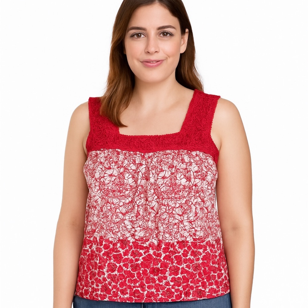 Charter Club Sleeveless Boho peasant‎ Top, Size P/S
